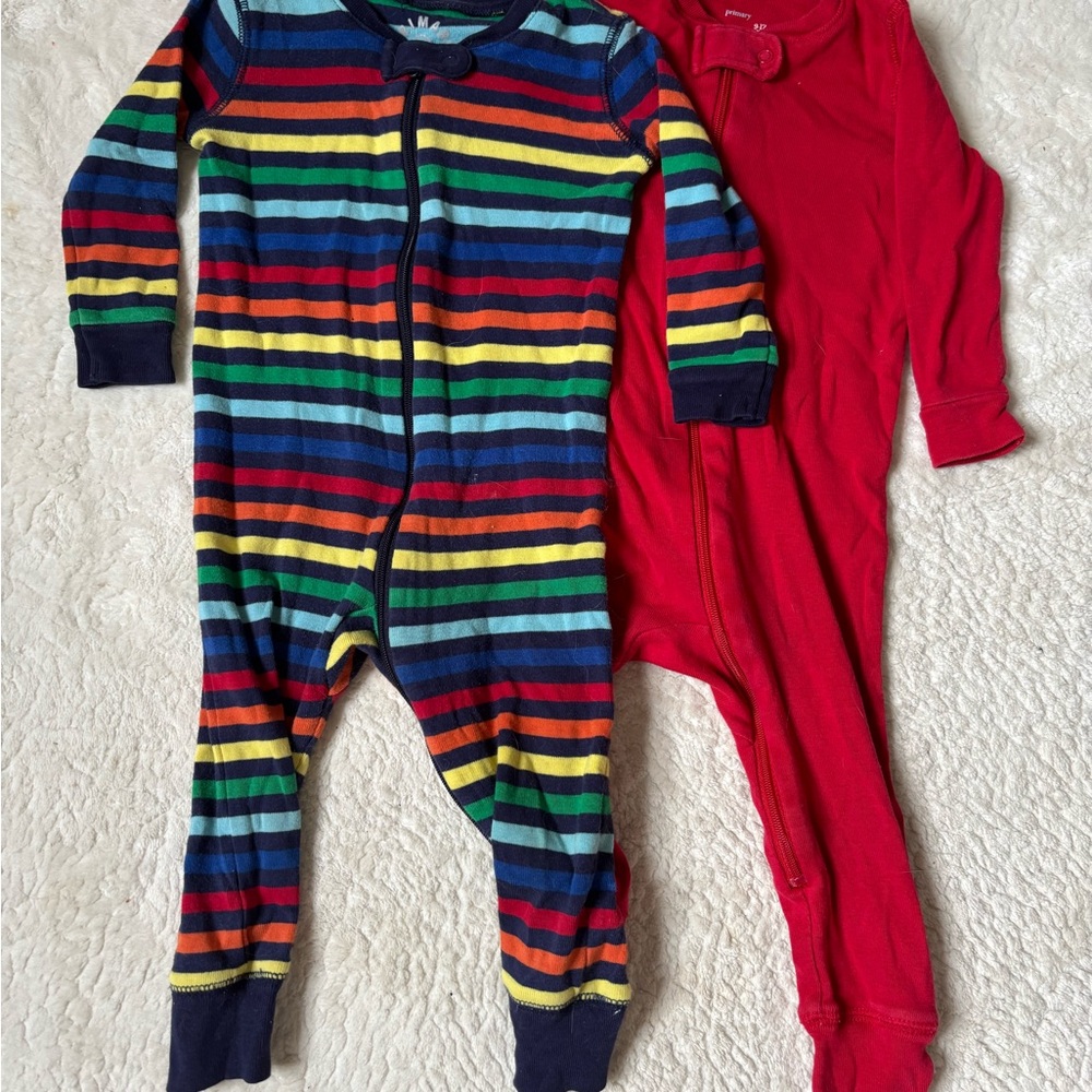 Twin Pack Primary Pajamas 9-12